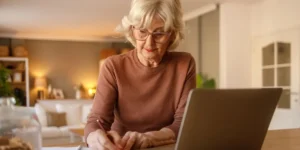 Florida patient attending a secure online psychiatric appointment